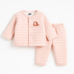 Baby Fleece Sleepsuit Elephant Peach - Sunshine