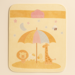 Baby Soft Zipper Blanket Yellow (80Cm X 110Cm) - Sunshine