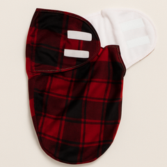 Baby Warm Adjustable Swaddle Check Maroon - Sunshine