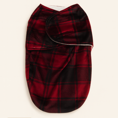 Baby Warm Adjustable Swaddle Check Maroon - Sunshine