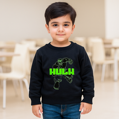 Kids Printed Sweatshirt Hulk Black - Mini Charm